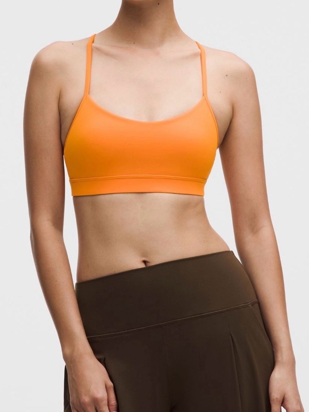 lululemon athletica Orange Strappy Sports Bralette